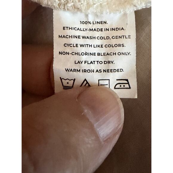 Laude the Label Linen Shorts Womens Size Medium Striped Summer Relaxed Lagenlook - Picture 5 of 8